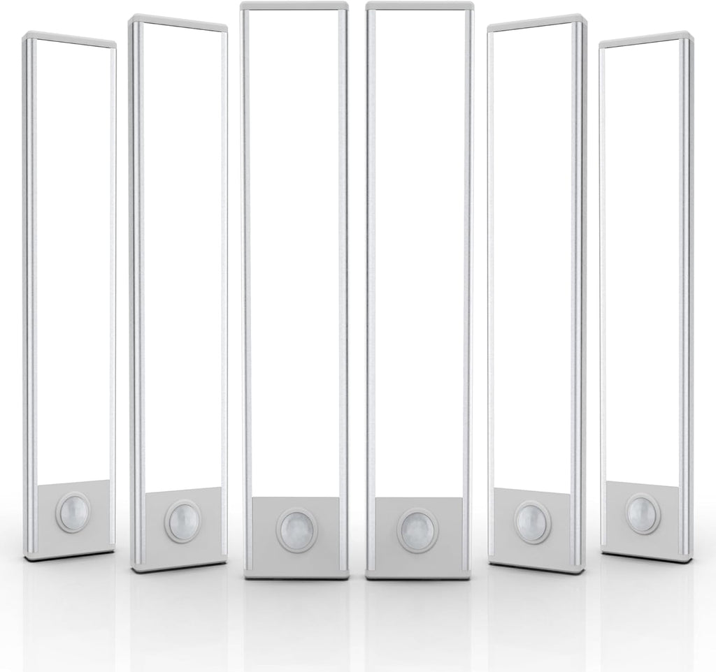 6 Pack Under Cabinet Lighting, 32 LED Motion Sensor Light Indoor Rechargeable Magnetic Closet Lights Battery Operated