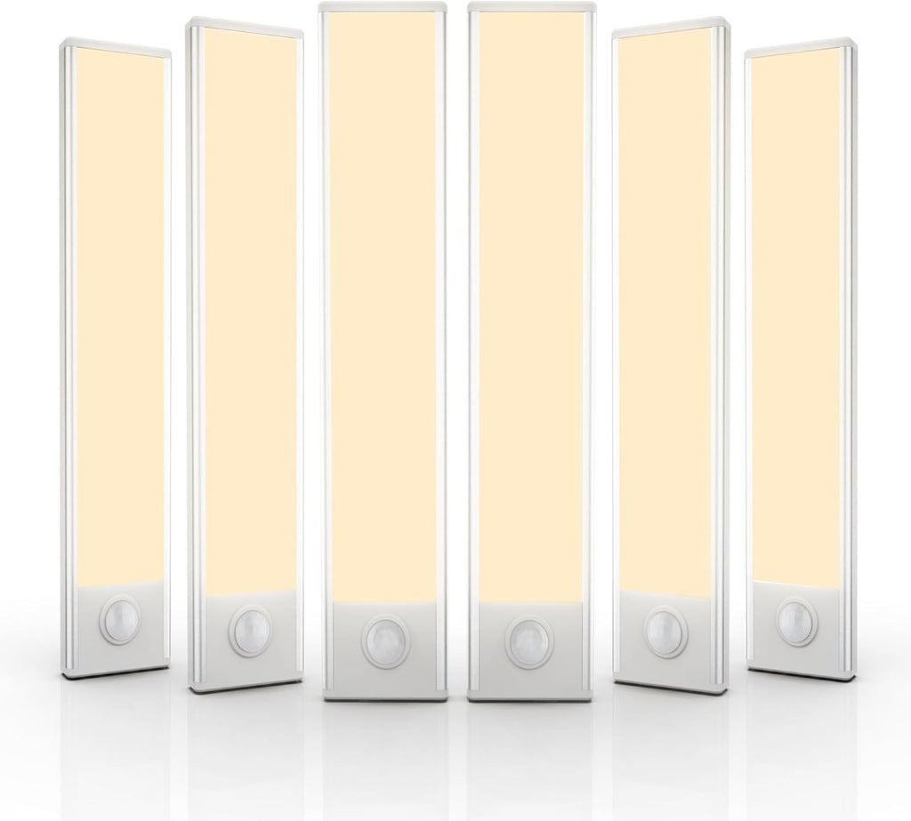 6 Pack Under Cabinet Lighting, 32 LED Motion Sensor Light Indoor Rechargeable Magnetic Closet Lights Battery Operated