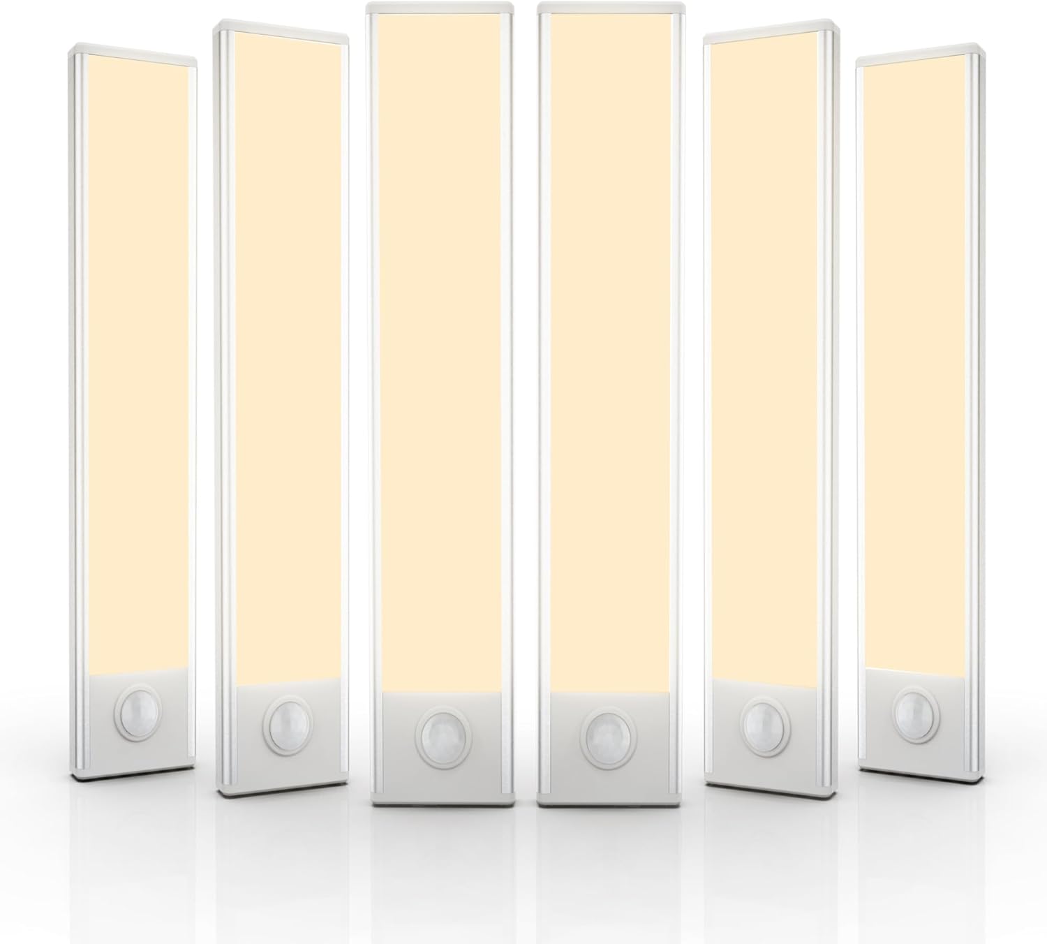 6 Pack Under Cabinet Lighting, 32 LED Motion Sensor Light Indoor Rechargeable Magnetic Closet Lights Battery Operated