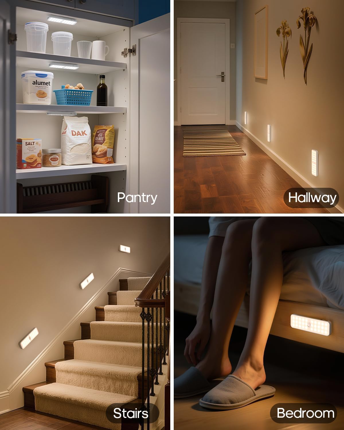 6" Under Cabinet Lighting with Motion Sensor, 5 Pack | Rechargeable Motion Sensor Light Indoor