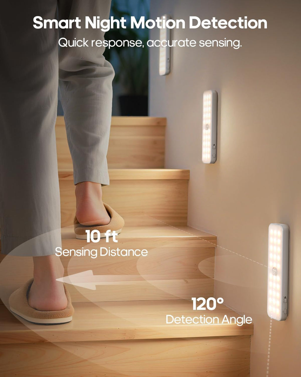 6" Under Cabinet Lighting with Motion Sensor, 5 Pack | Rechargeable Motion Sensor Light Indoor