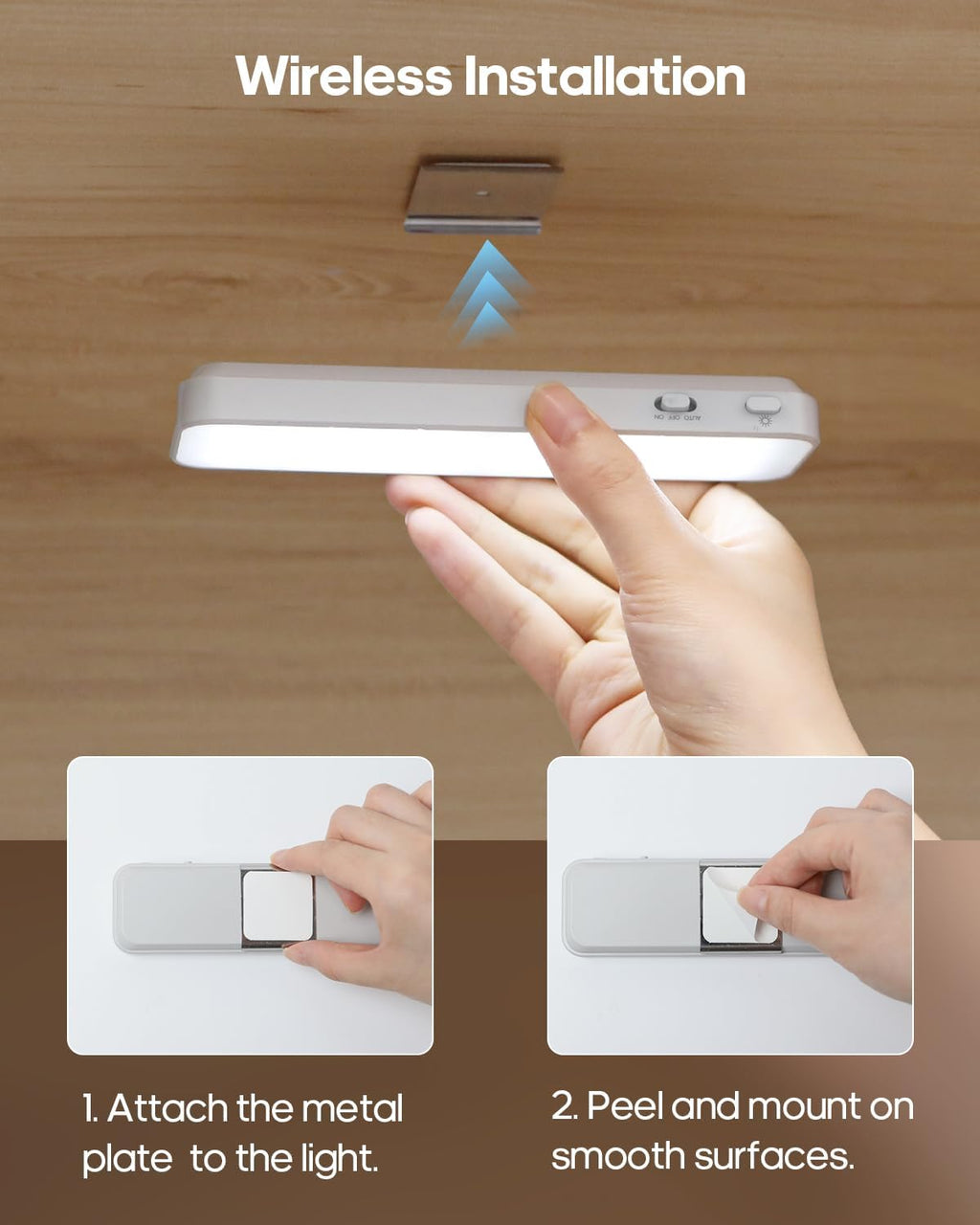 6" Under Cabinet Lighting with Motion Sensor, 5 Pack | Rechargeable Motion Sensor Light Indoor