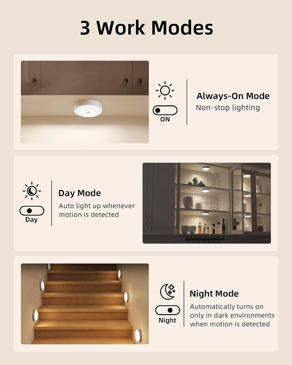Under Cabinet Lighting with Charging Station, 1000mAh Rechargeable Puck Lights with Remote (6 Packs)