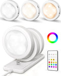 6-Pack Rechargeable Puck Lights with Charging Station, Under Cabinet Lighting with Remote, 2.95'' Mini Tap Lights, 16 RGB Colors & 3 Color Temperatures