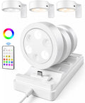Rechargeable Battery Magnetic Poster Lights with 3 Color Temps & 12 RGB, Remote Dimmable Timer Light (6 Pack with Charging Station)
