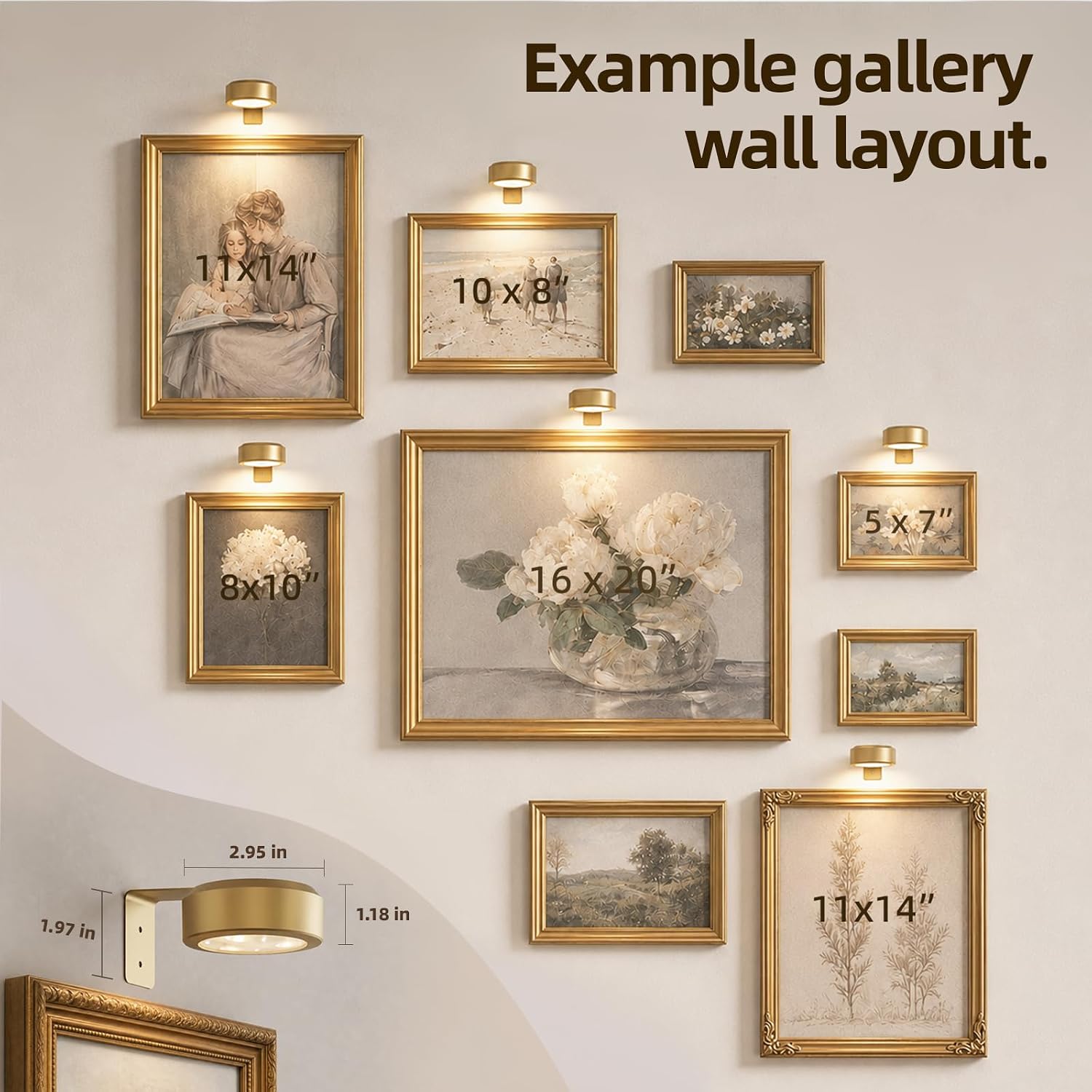 2000mAh Rechargeable Battery Magnetic Poster Lights with 3 Color Temps & 12 RGB, Remote Dimmable Timer Painting Light (6 Pack)